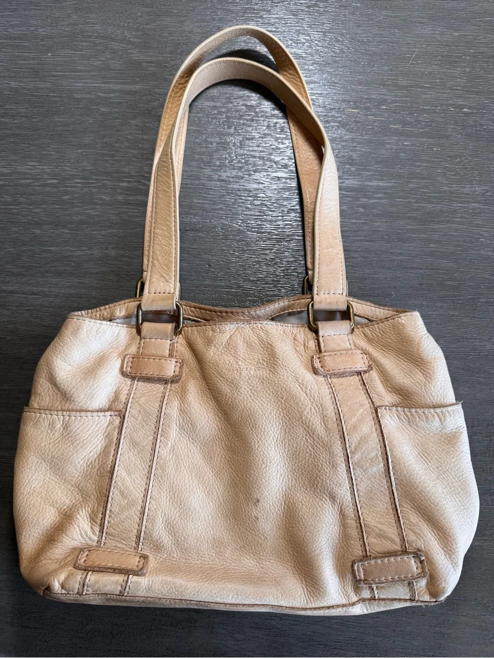 American Leather Co Tan Shoulder Bag Purse Satchel